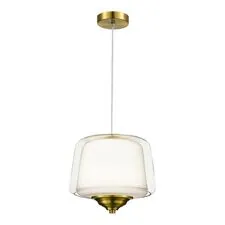ST LUCE SL6127.303.01 Светильник подвесной Латунь/Белый, Прозрачный LED 1*18W 3000K