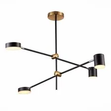 ST LUCE SL1604.432.04 Светильник потолочный Черный, Латунь/Черный LED 4*5W 3000K