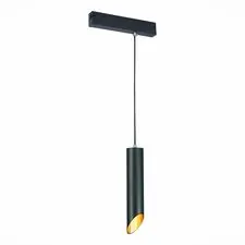 ST LUCE ST508.403.01 Светильник трековый Черный GU10 1*50W  IP20 D60xH300 180-240V Без ламп