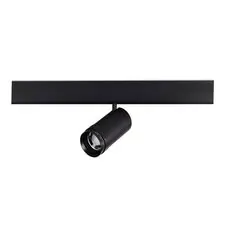 ST LUCE ST357.436.20 Магнитный трековый светильник ZOOM Черный LED 1*20W 3000K Lm Ra90 10-55° IP20 D60xH170