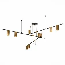 ST LUCE SL1206.402.09 Светильник потолочный Черный/Латунь GU10 9*7W