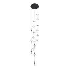 ST LUCE SL6231.403.18 Светильник подвесной Черный/Прозрачный LED 18*5W 4000K