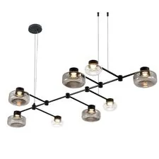 ST LUCE SL6005.403.08 Светильник подвесной Черный/Дымчатый, Прозрачный LED 8*3W 3000K