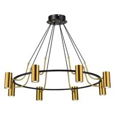 ST LUCE SL1215.403.08 Светильник подвесной Черный, Латунь/Латунь GU10 8*5W 4000K