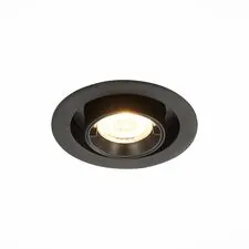 ST LUCE ST702.338.12 Светильник встраиваемый Черный LED 1*12W 3000K 900Lm Ra80 24° IP20 D90xH92 180-240V