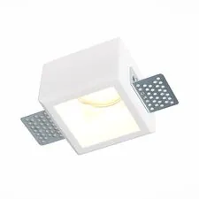 ST LUCE ST252.518.01 Светильник встраиваемый из гипса Белый GU10 1*50W  IP20 L80xW80xH52 180-240V Без ламп