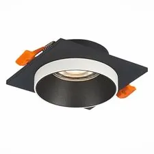 ST LUCE ST206.418.01 Светильник встраиваемый Черный GU10 1*50W  L92xW92xH38 220V Без ламп