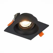 ST LUCE ST208.418.01 Светильник встраиваемый Черный GU10 1*50W  L94xW94xH40 220V Без ламп
