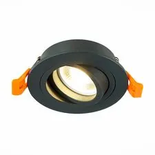 ST LUCE ST251.418.01 Светильник встраиваемый Черный GU10 1*50W  IP20 L90xW90xH27 220V Без ламп