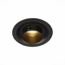 ST LUCE ST701.438.07 Светильник встраиваемый Zoom Черный LED 1*7W 3000K 560Lm Ra 15°-60° IP20 D90xH65 170-240V