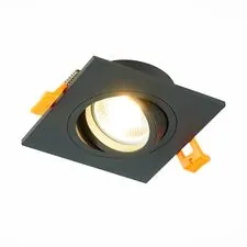 ST LUCE ST251.408.01 Светильник встраиваемый Черный GU10 1*50W  IP20 L92xW92xH27 220V Без ламп
