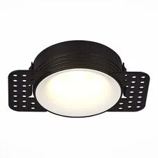 ST LUCE ST218.458.01 Светильник встраиваемый Черный GU10 1*50W  IP20 D78xH30 165-265V Без ламп