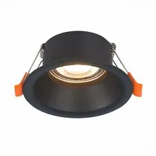 ST LUCE ST201.408.01 Светильник встраиваемый Черный GU10 1*50W  D89xH40 220V Без ламп