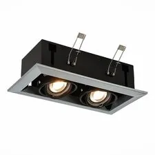 ST LUCE ST250.148.02 Светильник встраиваемый Черный GU10 2*50W  L245xW126xH70 220V Без ламп