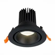 ST LUCE ST705.448.10 Светильник встраиваемый Черный LED 1*10W 4000K 750Lm Ra>90 38° IP20 D102xH85 170-240V