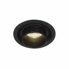 ST LUCE ST701.448.12 Светильник встраиваемый Zoom Черный LED 1*12W 4000K 960Lm Ra90 15°-60° IP20 D115xH95 170-240V