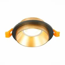 ST LUCE ST206.248.01 Светильник встраиваемый Черный GU10 1*50W  IP20 D92xH38 220V Без ламп