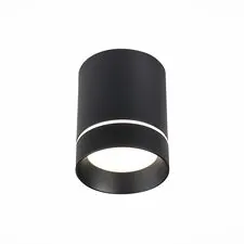 ST LUCE ST115.432.07 Светильник потолочный Черный LED 1*7W 3000K 490Lm Ra>90 120° IP20 D79xH100 170-240V