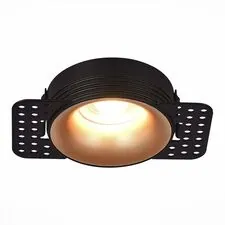 ST LUCE ST218.428.01 Светильник встраиваемый Черный GU10 1*50W  IP20 D78xH30 165-265V Без ламп