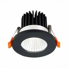 ST LUCE ST704.448.10 Светильник встраиваемый Черный LED 1*10W 4000K 900Lm Ra>90 38° IP20 D80xH60 170-240V