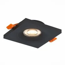 ST LUCE ST205.418.01 Светильник встраиваемый Черный GU10 1*50W  L94xW94xH27 220V Без ламп