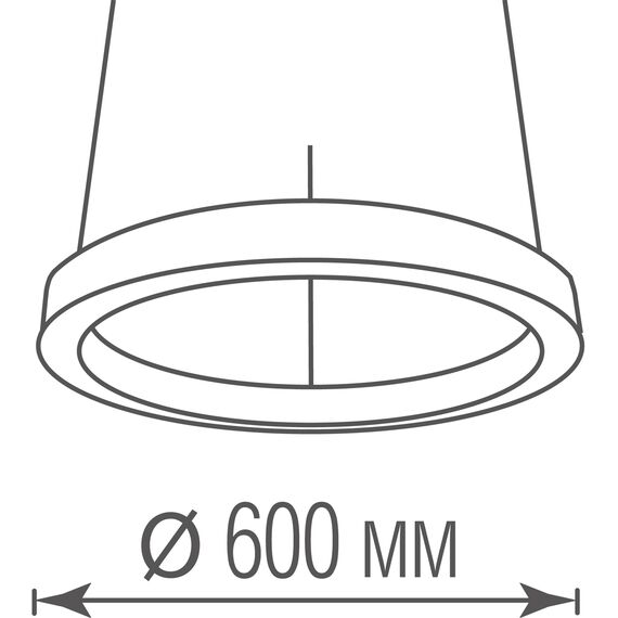 Donolux DL600S54WW Black Подвесной светодиодный светильник 54Вт 3000К, изображение 4