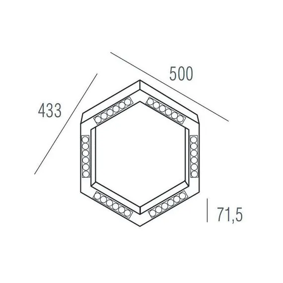 Donolux DL18515С111А36.34.500WW Накладной светодиодный светильник 0,5м 36Вт 34°, изображение 5