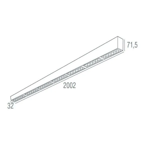 Donolux DL18515S121B42.34.2000WW Подвесной светодиодный светильник 2м 42Вт 34°, изображение 2