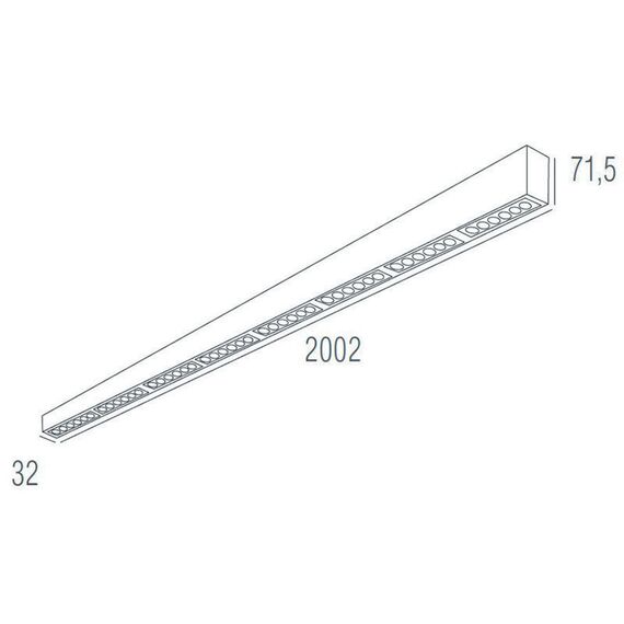 Donolux DL18515S121B48.48.2000BB Подвесной светодиодный светильник 2м 48Вт 48°, изображение 4