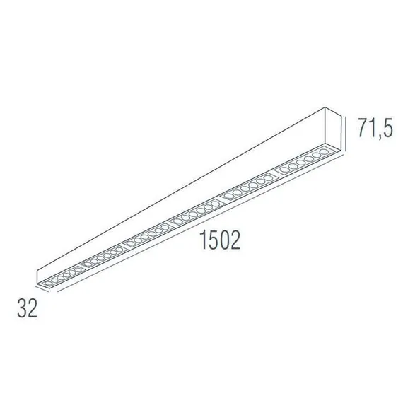Donolux DL18515C121A36.34.1500BB Накладной светодиодный светильник 1,5м 36Вт 34°, изображение 5