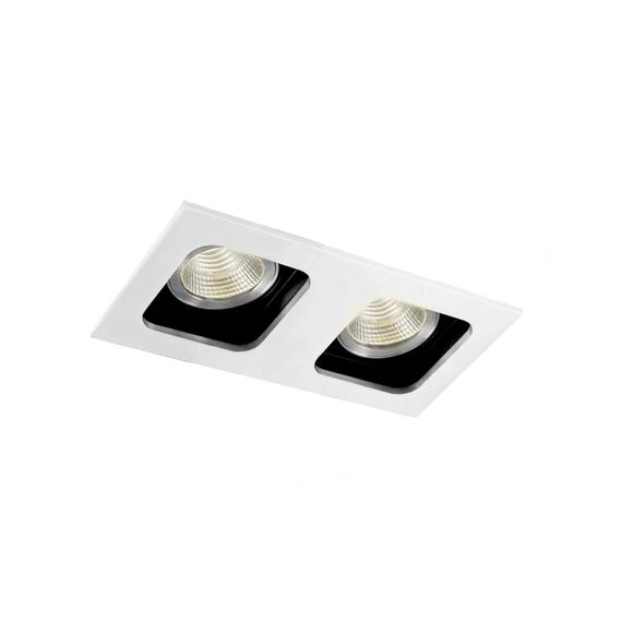 Donolux DL18614/02WW-SQ White/Black Поворотный встраиваемый светильник под сменную лампу, изображение 3