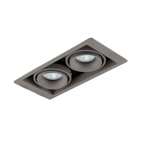 Donolux DL18615/02WW-SQ Silver Grey/Black Встраиваемый светильник под сменную лампу, изображение 2