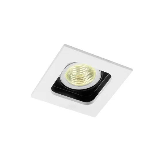 Donolux DL18614/01WW-SQ White/Black Поворотный встраиваемый светильник под сменную лампу, изображение 3