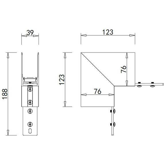 Donolux Outter corner DLMB Sp Внешний угол-соединитель для подвесного/накладного/встраиваемого магнитного шинопровода, изображение 4