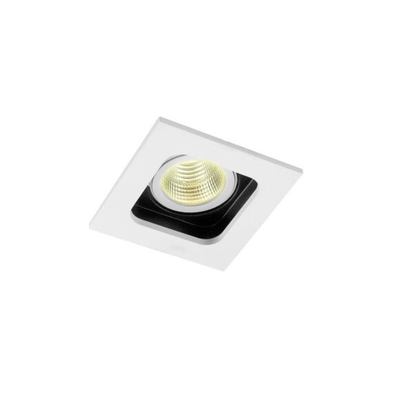 Donolux DL18614/01WW-SQ White/Black Поворотный встраиваемый светильник под сменную лампу