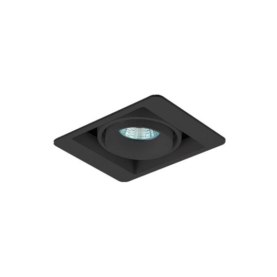 Donolux DL18615/01WW-SQ Shiny black/Black Встраиваемый светильник под сменную лампу