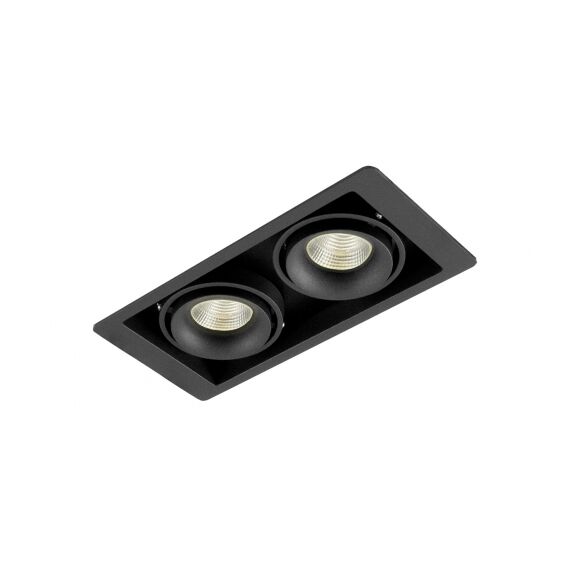 Donolux DL18615/02WW-SQ Shiny black/Black Встраиваемый светильник под сменную лампу