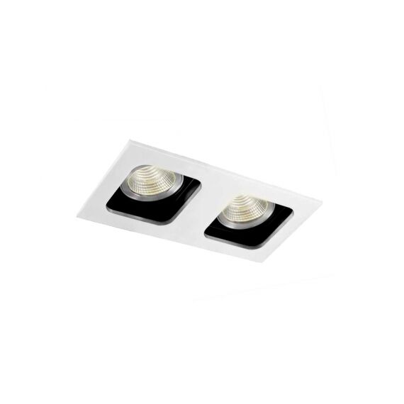 Donolux DL18614/02WW-SQ White/Black Поворотный встраиваемый светильник под сменную лампу