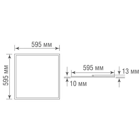 Donolux DL18013NW3YG IP65 Светодиодная панель, 40Вт, 4000К, изображение 3