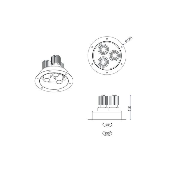 Donolux DL18152R9W3B Встраиваемый светодиодный светильник, 3х9Вт, изображение 6
