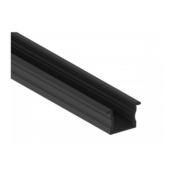 Donolux DN18501RAL9005 Врезной алюминиевый профиль,  23,5х14,5х2000. Цвет: Черный матовый, RAL9005, Серия:DN8ALE