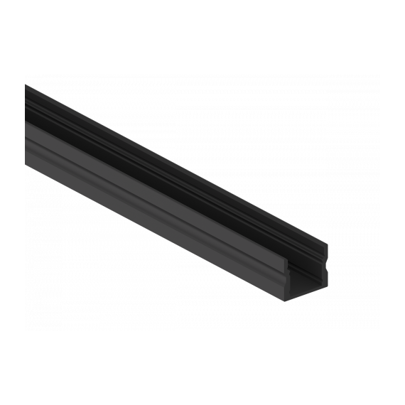 Donolux DN18505RAL9005 Накладной алюминиевый профиль,  17,2х14,5х2000. Цвет: Черный матовый, RAL9005,Серия:DN8ALE