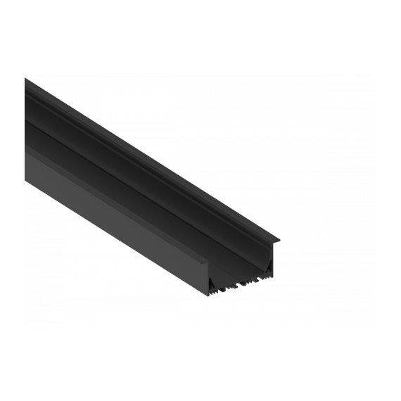 Donolux DN18512RAL9005 Врезной алюминиевый профиль,  85х35х2000. Цвет: Черный матовый, RAL9005,Серия:DN8ALE