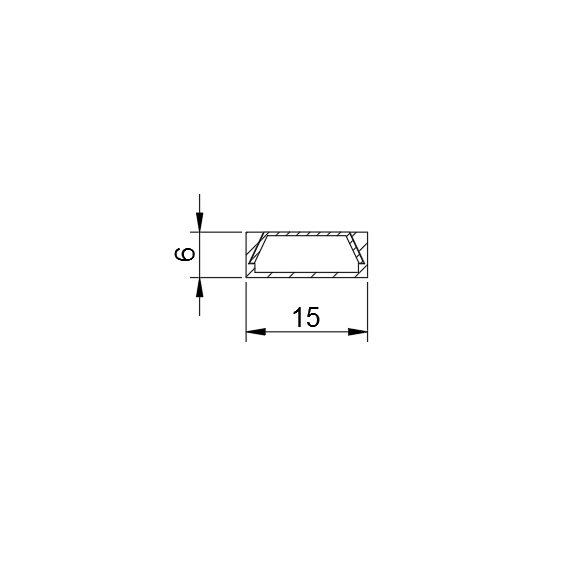 Donolux DN18522Alu Накладной алюминиевый профиль,  15х6х2000. Цвет: Анодированное серебро,Серия:DN8ALE, изображение 4