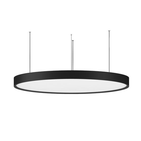 Donolux S111052D1200WW Black Sp Подвесной светодиодный светильник, 192 Ватта, 3000К, D-1200мм,черный, изображение 3