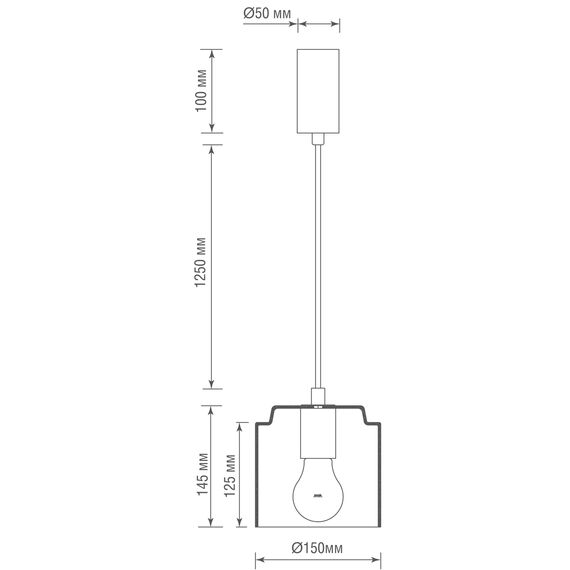 Donolux S111056.1Amber Подвес, D150xH145 мм, 1хЕ27 40В, янтарный, изображение 5