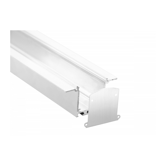 Donolux DN18519H3RAL9003 Встраиваемый алюминиевый профиль под шпаклевку,  40х76х3000. Цвет: Белый матовый, RAL9003,Серия:DN8ALE