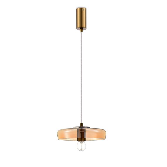 Donolux S111057.1Amber Подвес, D240xH65 мм, 1хЕ27 40Вт, янтарный, изображение 2