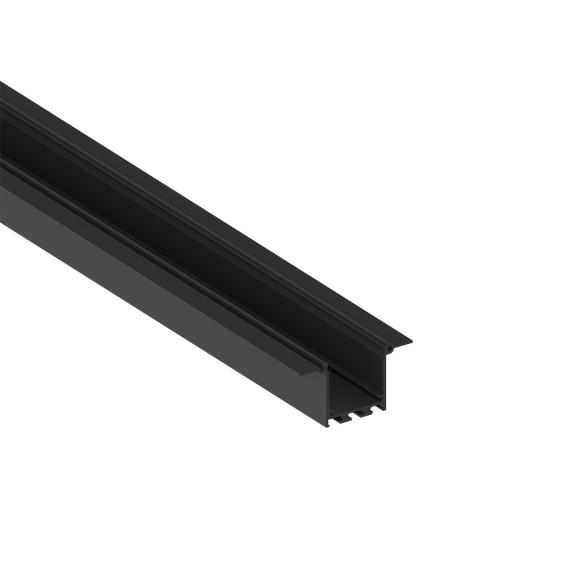 Donolux DN18519RAL9005 Встраиваемый алюминиевый профиль под шпаклевку,  40х76х2000. Цвет: Черный матовый, RAL9005, Серия:DN8ALE, изображение 3