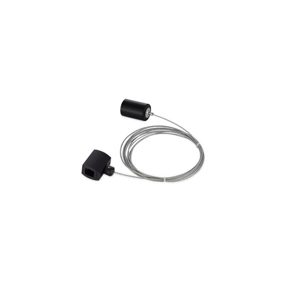 Donolux Connector 180 Suspension B DL20224 Токопроводящий прямой соединитель на тросе для оснований, H3000xL30xW21 мм, черный
